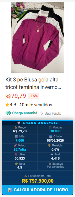 Métricas Cirúrgicas da Shark Análise